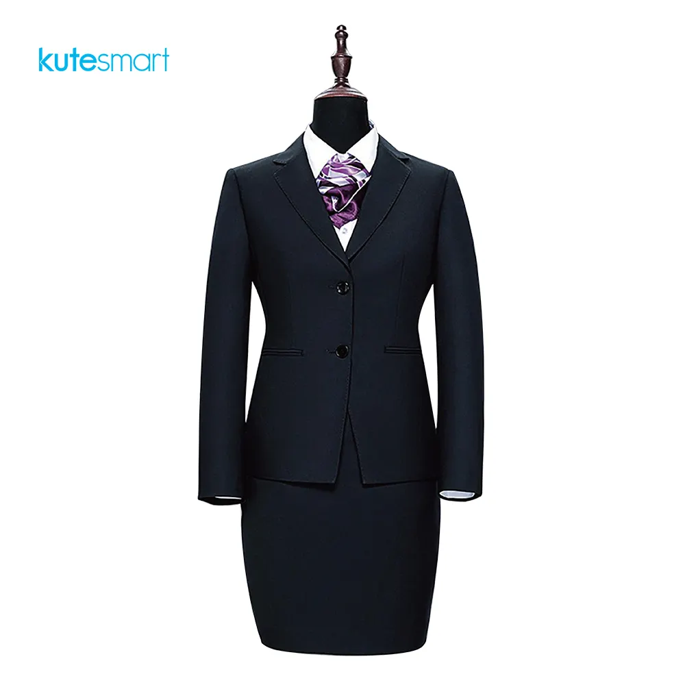 Womens Suit Groothandel Breasted 50% Wol Fiber3 Stuk Pak Set Broek Werkkleding Dame Kantoor Stijl Pak