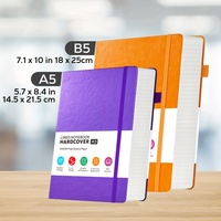 2024 Best-seller promotionnel 320 pages A5 B5 collège ligné Journal pour l'écriture couverture rigide en cuir doublé Journal cahier