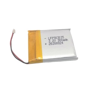 แบตเตอรี่ลิเธียมไอรอนฟอสเฟตแบบปริซึมที่ปรับแต่งได้ 3.2V 6.4V 300mAh ชุดแบตเตอรี่ LifePO4 - Product Image 2
