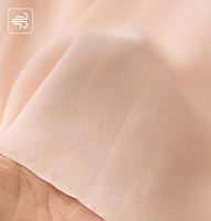 Tissu en polyester mousseline froissée effet crêpe, vente en gros d'usine