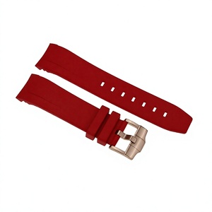 Correa de Reloj de Caucho Vulcanizado de Alta Calidad, Color Rojo, Orificios de 1.8mm y 2.5mm, 22mm, Modelo SKX007 - Product Image 2
