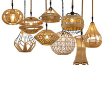 Lampe suspendue en chanvre décoratif, support de lampe suspendue, lampe suspendue en fer forgé de style industriel pour salon, lustres vintage