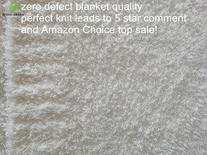 Siêu Mềm Sang Trọng USA Bán Chạy Nhất Màu Trắng Hầu Nhất Mới Công Nghệ Lông Sợi Đồng Bằng Đan Bé Dành Cho Người Lớn Ném Chăn - Product Image 4