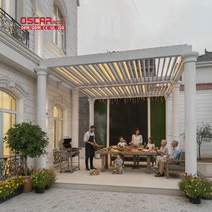 Cubierta de Patio de Aluminio Manual de Alta Calidad para Jardín, Terraza Exterior, Patio Trasero - Techo de Pérgola con Rejillas - Product Image 1