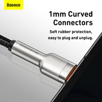 Kabel Data Metal Kafule Seri 1m 5V/5A USB ke Type-C 40W 2m Kabel Pengisian Cepat