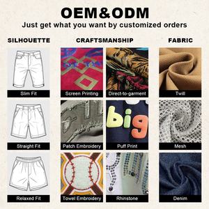 Pantaloncini Denim Personalizzati Uomo Donna 2026 Estivi Streetwear Ricamati Hip Hop di Alta Qualità con Stampa Frontale e Ricamo 3D - Product Image 6