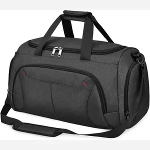 Gym 40L Noir Duffle Bag Waterproof Large Sports Travel Duffel Bags with Shoes Compartment Weekender Overnight Bag