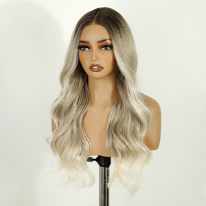 Perruque synthétique en gros, vague naturelle, demi-perruque, extension de cheveux synthétique sans couture, perruques pour femmes - Product Image 1