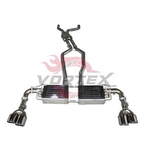 ท่อไอเสีย Vortex สำหรับรถ Porsche 958 Cayenne 3.0T 3.6 4.8 4.8T ปี 2011-2014 ทำจากสแตนเลสขัดเงา หนา 1.5 มม. พร้อมวาล์วควบคุมเสียง - Product Image 1