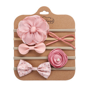 5 pz/lotto alla moda carino archi neonato fiore elastico Swaddle turbante principessa ragazze accessori per <span class=keywords><strong>capelli</strong></span> Baby Hairband Set - Product Image 4