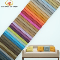 Tissu d'ameublement pour canapé 100% polyester de haute qualité, teint, tissé, aspect lin, hydrofuge, pour la décoration intérieure
