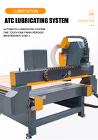 4*8 ft CNC Wood Wave Plate, MDF, porte en bois, porte de placard Machine à graver multifonctionnelle CNC Router Engraving Machine