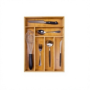 Exclusive Quality Wooden Flatware Cutlery Holder For Kitchen Accessories Cutlery Tray At Reasonable Prices - Product Image 1