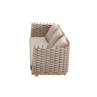 Canapé balançoire géant en corde et aluminium pour extérieur, idéal pour les espaces de détente modernes, les cours de villas, les zones de vue et les complexes hôteliers