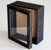Nouvelle conception vintage, cadre en bois massif 11x13 pour objets mémorables, souvenirs, médailles, photos et objets de collection
