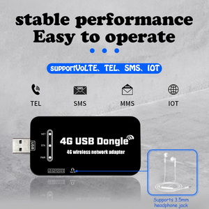 Adaptateur réseau sans fil USB externe 4G avec prise casque 3,5 mm, Plug & Play, prise en charge VoLTE, <span class=keywords><strong>TEL</strong></span>, SMS, IoT - Product Image 2