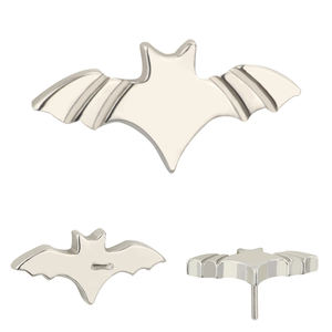 Titane Push-In CNC Graved Bat Anneau À Lèvres Sans Fil Helix Boucle D'oreille Top Bijoux De Corps En Acier Inoxydable Y Compris Nez Anneaux Zircon - Product Image 4