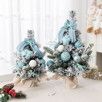30cm 40cm Beflockter Zedernholz-Weihnachtsbaum in Rosa, Blau, Rot, Gold für Schlafzimmer, Büro, Feiertagsdekoration, Geschenk