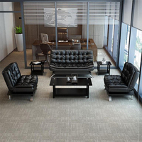 Conjunto de sofá de oficina plegable multifuncional moderno Winforce, muebles para sala de estar, sofá cama plegable de cuero genuino