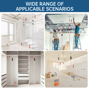 Poteaux de barrière anti-poussière télescopiques à <span class=keywords><strong>ressort</strong></span> de 3,6 m (12 pi) pour travaux de rénovation et d'isolation avec boucle de verrouillage robuste - Product Image 5