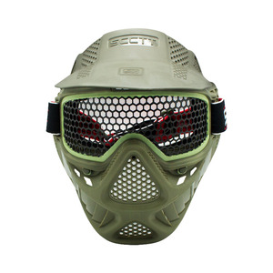 Máscara de Tiro con Arco de <span class=keywords><strong>Combate</strong></span> con Lentes de Malla de Acero Inoxidable - Product Image 5