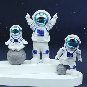 AL 3 pcs/套装宇航员有趣的姿势太空活动卡通聚氯乙烯宇航员模型宇航员系列聚氯乙烯套装