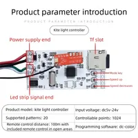 Bande lumineuse LED couleur pleine, un canal, 1024 pixels, télécommande sans fil, veilleuse, design cerf-volant, marque Lededit, garantie 2 ans
