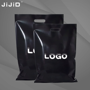 Jijid có thể tái chế nhỏ xử lý Túi mua sắm dễ thương in logo tùy chỉnh chết cắt túi Áo Thun nhựa có tay cầm túi mua sắm bằng nhựa - Product Image 2