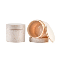 Emballages cosmétiques biodégradables en paille de blé de 100g, 150g, 200g, 250g pour shampoing, gel douche, crème pour les yeux, crème pour le visage, lotion