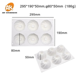 AK 6 cavità spirale 3D Mousse al <span class=keywords><strong>Silicone</strong></span> <span class=keywords><strong>stampi</strong></span> <span class=keywords><strong>per</strong></span> dolci da forno utensili da cucina strumenti <span class=keywords><strong>per</strong></span> decorare torte stampo <span class=keywords><strong>per</strong></span> sapone al cioccolato fai da te MC-126 - Product Image 5