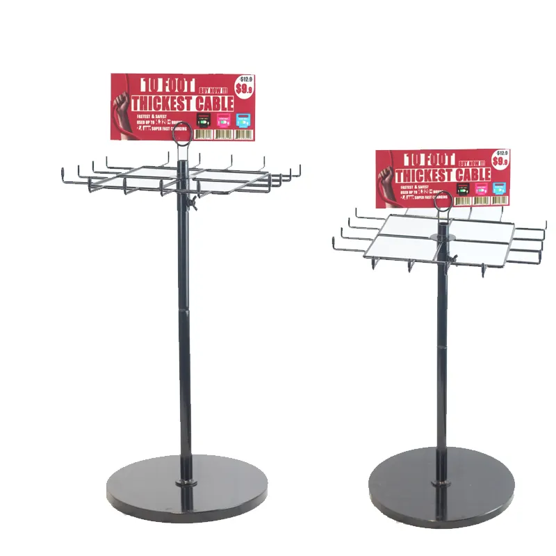 360 rotating display stand fashion Promotional Metal hat rack display high quality custom display for retail shop