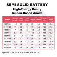 TPENERGY 300Wh/KG 3.6V 8700mAh Baterai Lithium Ion NMC Ringan dengan Sel Silikon Karbon Semi Solid State untuk Drone UAV