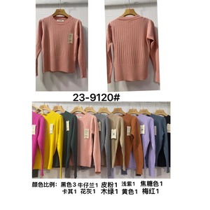 Maglione lavorato a coste da donna in più colori fornitore all'ingrosso e sfuso disponibile per il Logo anteriore autunno e inverno - Product Image 1