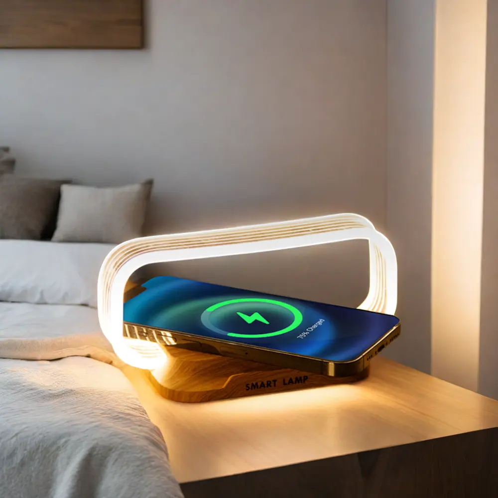 Retro Mini LED masa lambası renkli abajur ile elektrikli çiftlik tasarım dokunmatik kontrol ABS malzeme yatak odası için