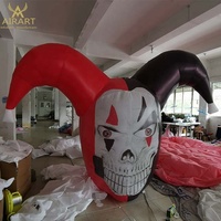 Têtes de clown gonflables LED sur le thème d'Halloween à suspendre à l'intérieur des bars