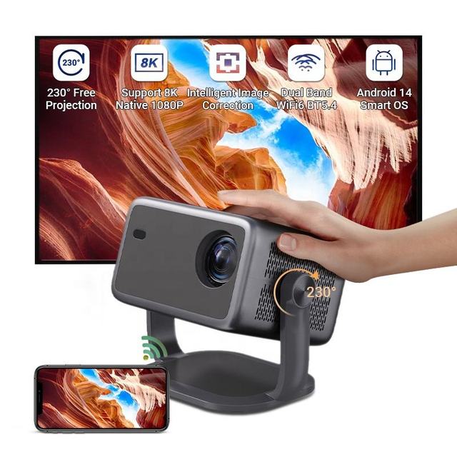 New Model Projectors 4k Home Theater Supported Android 14 Smart Operating System and Dual-Band WIFI 6