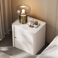 Table de chevet en bois massif italien Design moderne simple Style Normcore haut de gamme de luxe pour chambre à coucher Maison