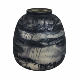 Vaso rotondo in vetro decorativo per fiori, centrotavola moderno, complemento d'arredo per la casa - Product Image 1