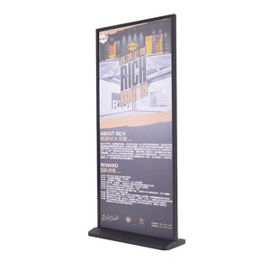 Lot De 2 Supports D'Affiche En T Rétractables – Alliage D'Aluminium, Hauteur Réglable, Pour Bannières, Menus, Publicité - 7