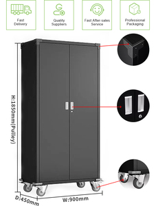 Armario de Metal para uso Industrial, armario de almacenamiento <span class=keywords><strong>Vintage</strong></span> para garaje, venta al por mayor - Product Image 2