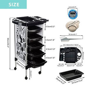 थोक उच्च गुणवत्ता सैलून ट्राली <span class=keywords><strong>5</strong></span> दराज स्पा बाल सैलून ट्राली सैलून उपकरण भंडारण ट्राली ट्रे - Product Image 2