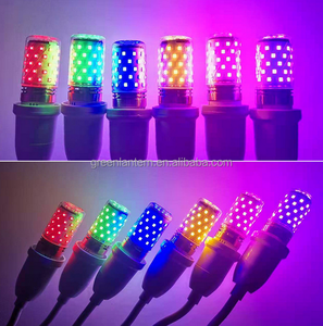 Intelligente <span class=keywords><strong>LED</strong></span>-Glühbirne E14 in Rot, Grün, Gelb, Pink, Lila, Blau, Bunte Maislampe 12W 16W AC85-265V, Festliche Weihnachtsbeleuchtung - Product Image 4