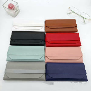 Оптовый Розовый Синий Мягкий футляр для очков с индивидуальным логотипом PU футляр для очков для близорукости модный простой женский футляр для солнцезащитных очков - Product Image 1