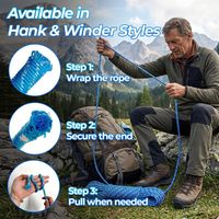 Corde utilitaire en polypropylène tressé double diamant Forrek 1/4 pouce x 35 pieds, 16 brins, flottante, pour camping, marine, mât de drapeau, toutes saisons