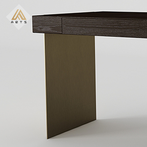 Muebles de oficina modernos para el hogar, escritorio de madera con patas de <span class=keywords><strong>metal</strong></span> y cajones, de acero inoxidable, gran oferta - Product Image 3
