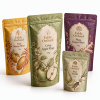 Sachet Doypack Kraft à fermeture éclair personnalisé avec logo pour chips de noix de coco séchées, emballage alimentaire de qualité alimentaire, sachet à collation pour bureau, pochette verticale