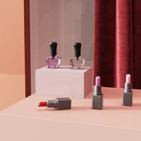 Ensemble de maquillage miniature pour maison de poupée : rouge à lèvres, parfum, poudre compacte, kits de pinceaux, accessoires cosmétiques