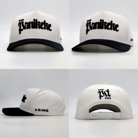 Gorra Deportiva Unisex de 5 Paneles, Bicolor, con Logotipo Bordado en 3D Personalizado, Estilo Moderno, de Lona y Algodón, para Ciclismo y Running