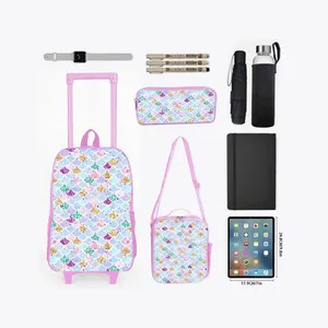 <span class=keywords><strong>Mochila</strong></span> Escolar con <span class=keywords><strong>Ruedas</strong></span> de Poliéster con Diseño de <span class=keywords><strong>Sirena</strong></span>, con Lonchera y Estuche para Lápices, Carro Escolar Retráctil Unisex - Product Image 5