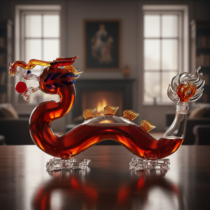 JY Wholesale, bouteille de vin miniature de 100 ml en forme d'animal du zodiaque, dragon, pour bourbon, whisky, tequila - Product Image 2